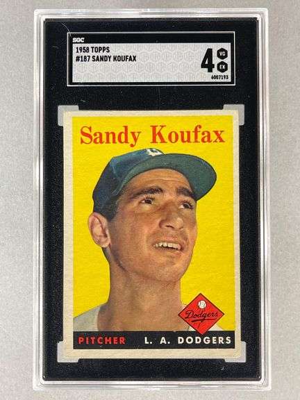 1958 Topps Sandy Koufax #187 SGC 4