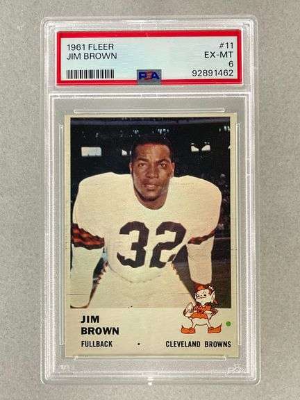 1961 Fleer Jim Brown #11 PSA 6