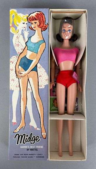 1963 Mattel Brunette Midge Fashion Doll