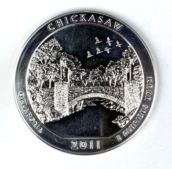 2011 America The Beautiful Chickasaw 5 oz .999 Fine Silver Round