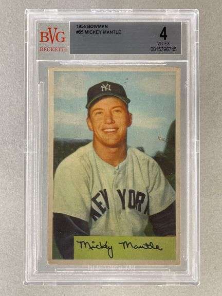 1954 Bowman Mickey Mantle #65 BVG 4