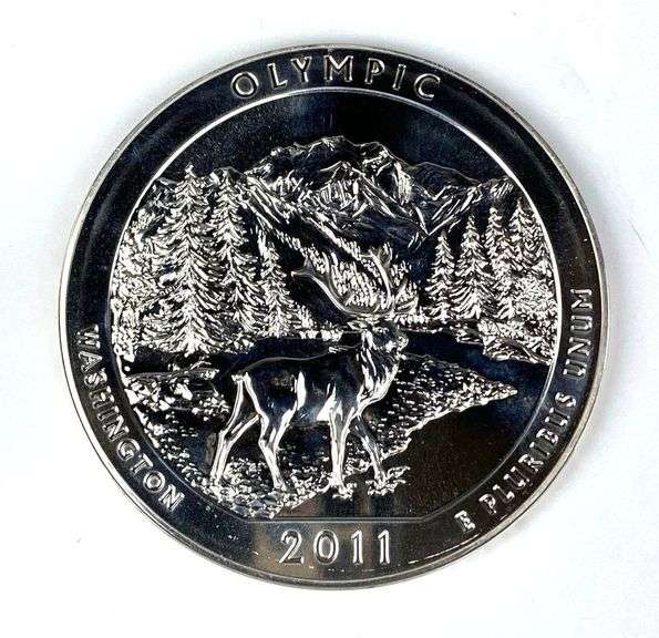 2011 America The Beautiful Olympic 5 oz .999 Fine Silver Round