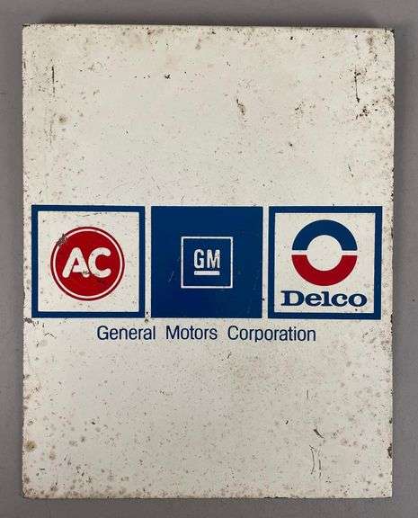 Vintage AC Delco General Motors Metal Advertising Sign