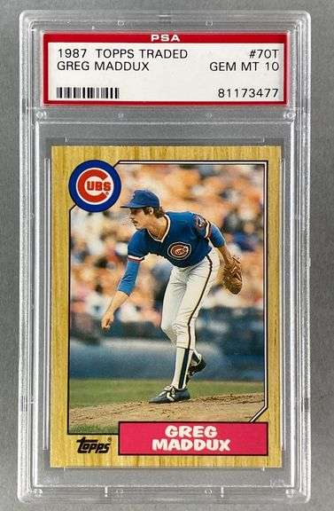 1987 Topps Traded Greg Maddux #70T PSA 10 Rookie