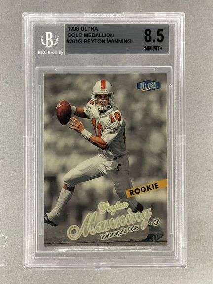 1998 Ultra Gold Medallion Peyton Manning #201G BGS 8.5 Rookie