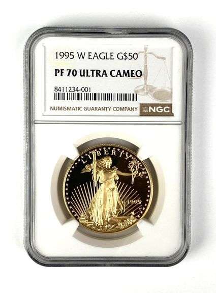 NGC Graded 1995 W US $50 Gold Eagle Gold Coin PF70 Ultra Cameo