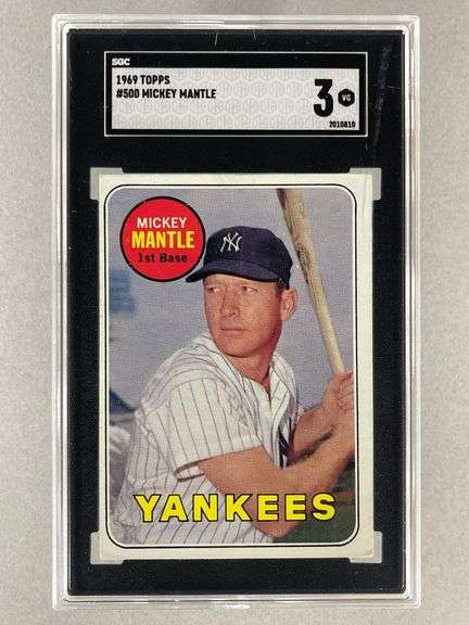 1969 Topps Mickey Mantle #500 SGC 3