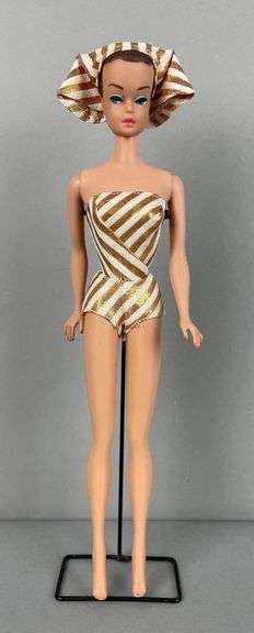 1958 Mattel Fashion Queen Barbie Fashion Doll with Wig Set