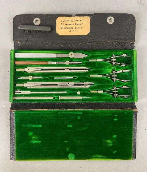 Vintage U.S. Blue Co. Compass Kit - Matthew Bullock Auctioneers