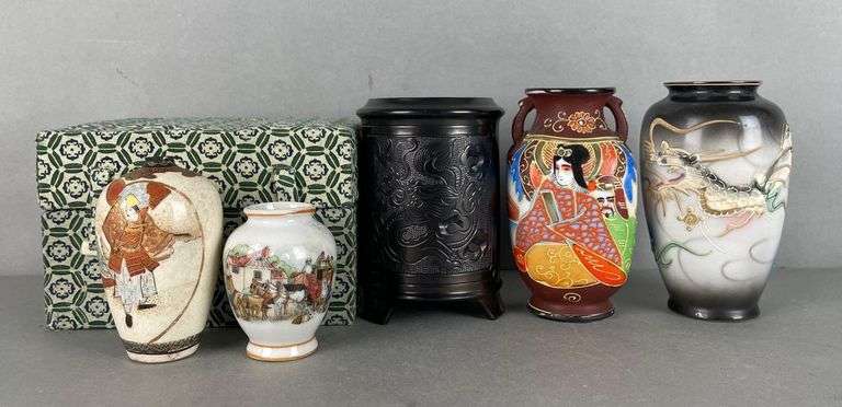 Group of Japanese Porcelain Bud Vases and More - Matthew Bullock ...