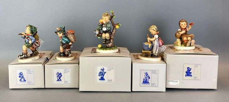 Group of 5 Hummel Goebel Porcelain Figurines - Matthew Bullock Auctioneers