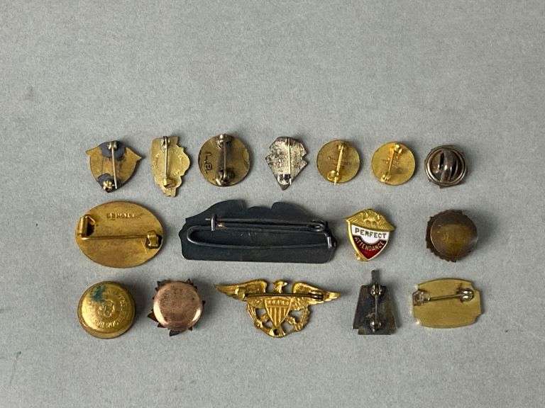 Vintage Group of Association Pins - Matthew Bullock Auctioneers