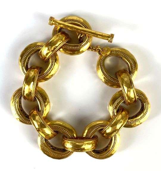 Cannes Demi Link Bracelet-Gold-OS main image 1