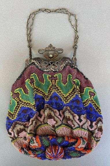Gold Multi Color Beaded Purse main image 0