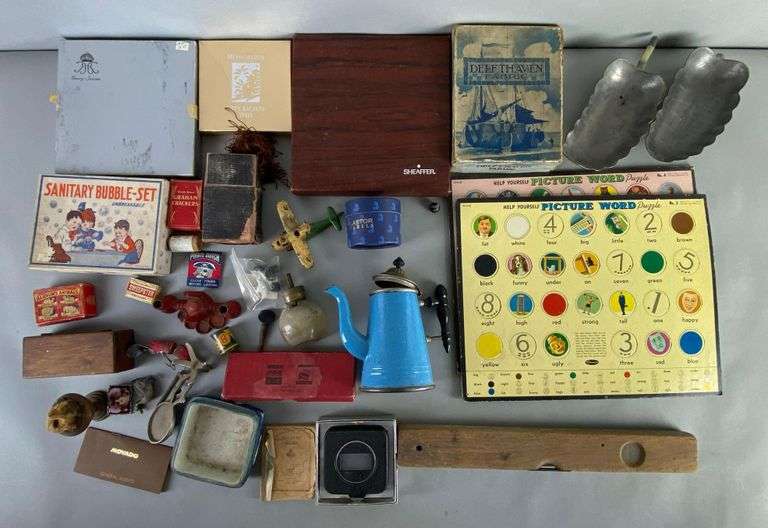 Group of Assorted Items with Cast Iron Toys - Matthew Bullock Auctioneers
