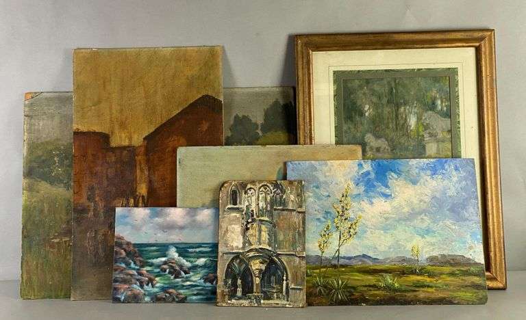 Group of 8 Assorted Oil Paintings - Matthew Bullock Auctioneers