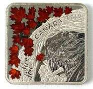 2019 Canada Colorized The Elements Fire $3 .999 Fine Silver Coin
