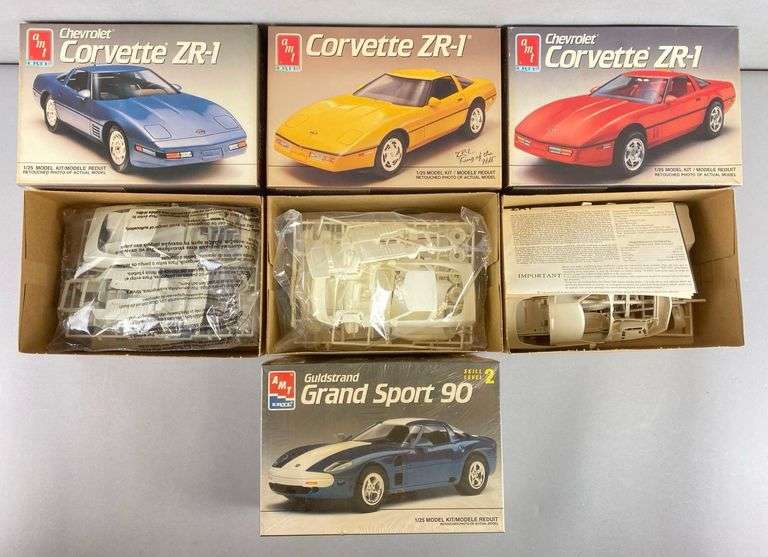 Group of 4 AMT ERTL Chevrolet Corvette Model Car Kits - Matthew Bullock ...