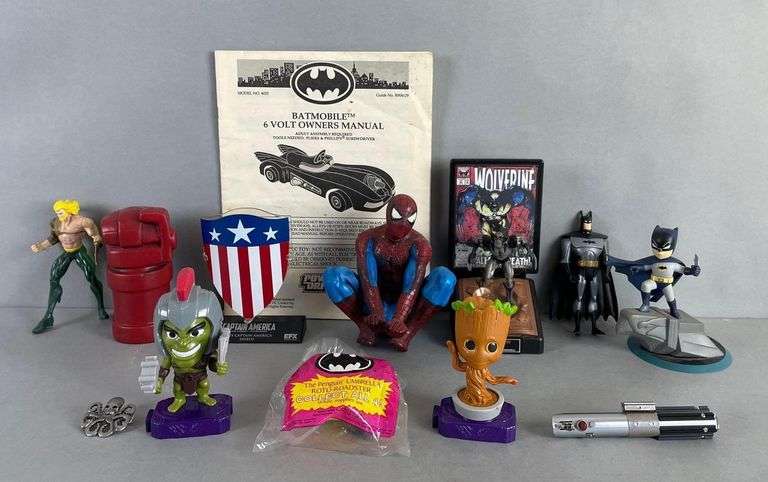 Group of Assorted Comic Book Figures and More - Matthew Bullock Auctioneers