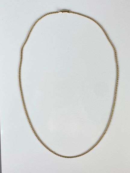 14k Gold Twisted Braid Chain Necklace