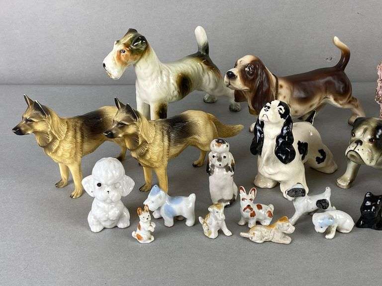Group of Porcelain Dog Figurines and More - Matthew Bullock Auctioneers