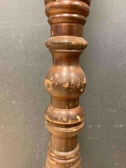 Antique Udells Toilet Tree Indianapolis Brass and Walnut Toiletries Stand