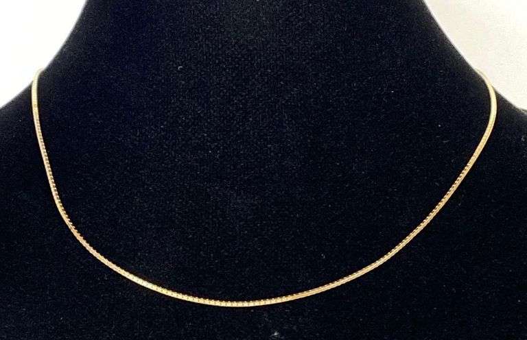 14K Gold Milros Box Link Chain Necklace