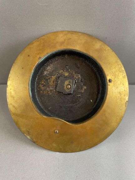 Arts and Crafts English Bronze Banded Agate Inkwell