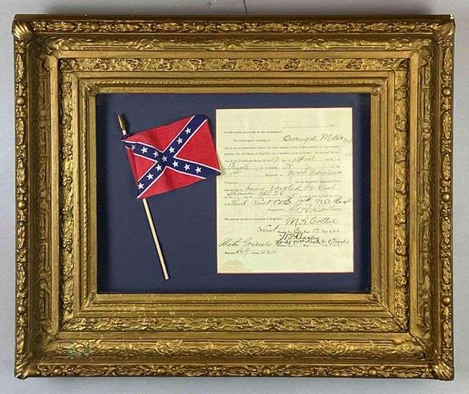 1912 Confederate Soldier Southern Cross of Honor Eligibility Application
