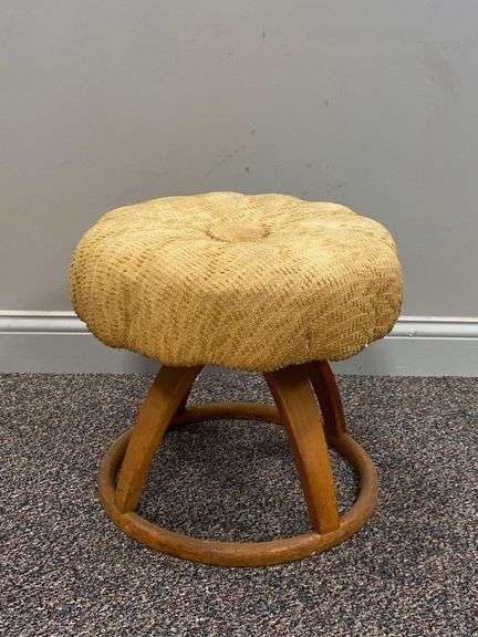 Heywood Wakefield Style Swivel Ottoman