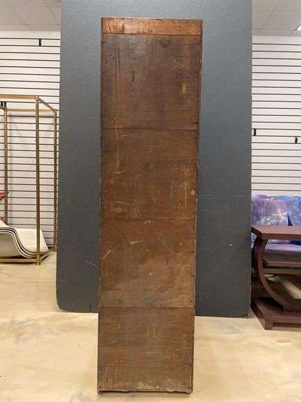 Antique Globe Oak 4 Drawer Filing Cabinet