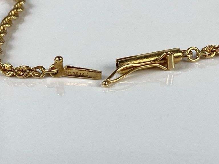 14k Gold Twisted Braid Chain Necklace