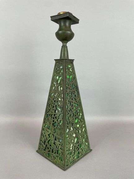 Apollo Studios Brass and Slag Glass Grapevine Table Lamp Base