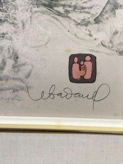 Dang Lebadang La Petite Cabane De Pecheur Textured Lithograph