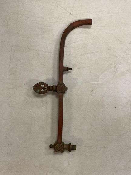 Antique Copper 12 Arm Gas and Electric Light Fixture
