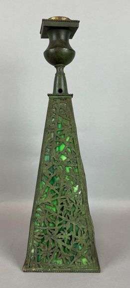 Apollo Studios Brass and Slag Glass Grapevine Table Lamp Base