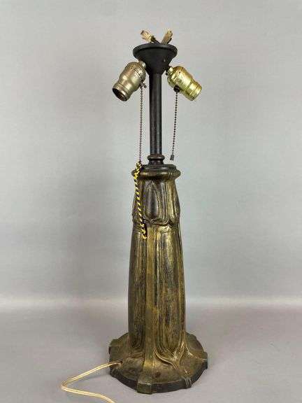 Antique Bronzed Cast Iron Table Lamp