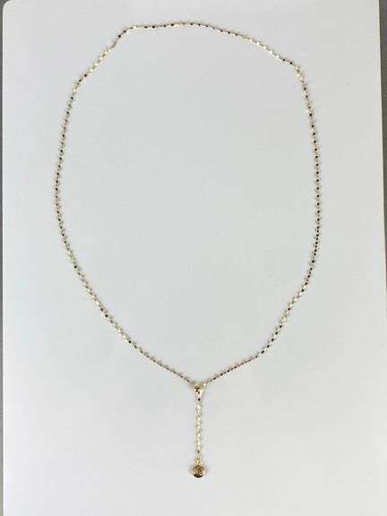 14K Gold Flat Link Chain Infinity Necklace