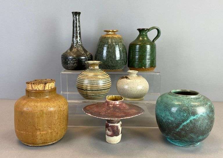 Group of 8 Art Pottery Vases and More - Matthew Bullock Auctioneers