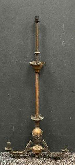 Antique Brass and Copper 2 Arm Gas Light Fixture