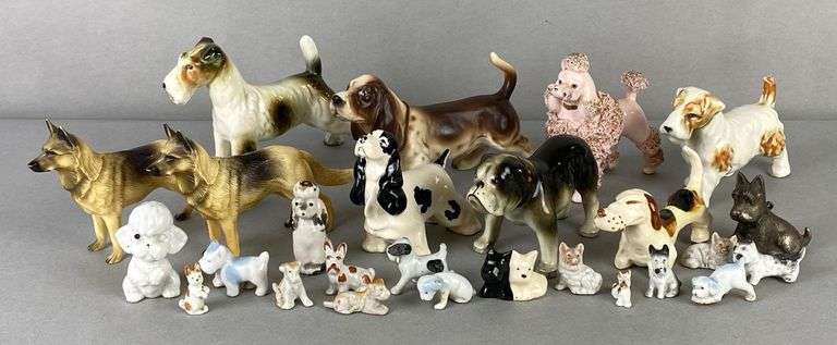 Group of Porcelain Dog Figurines and More - Matthew Bullock Auctioneers