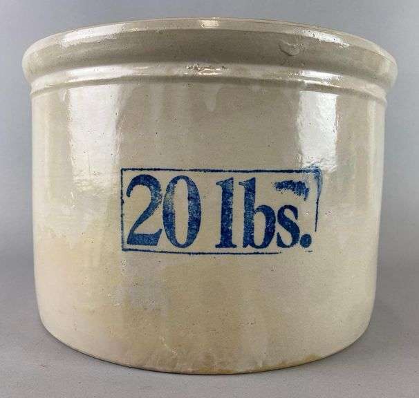 Antique Redwing Stoneware 20 Pound Butter Crock