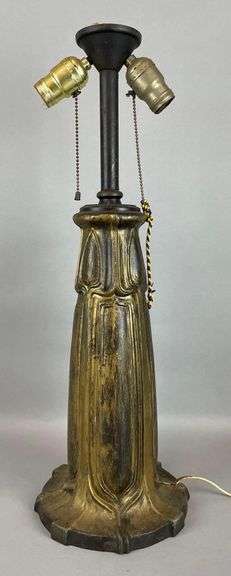 Antique Bronzed Cast Iron Table Lamp