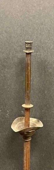 Antique Brass and Copper 2 Arm Gas Light Fixture