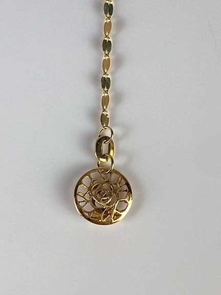 14K Gold Flat Link Chain Infinity Necklace