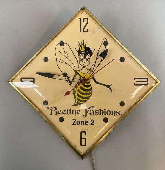 Vintage Beeline Fashions Zone 2 Advertising Pam Clock Matthew Bullock