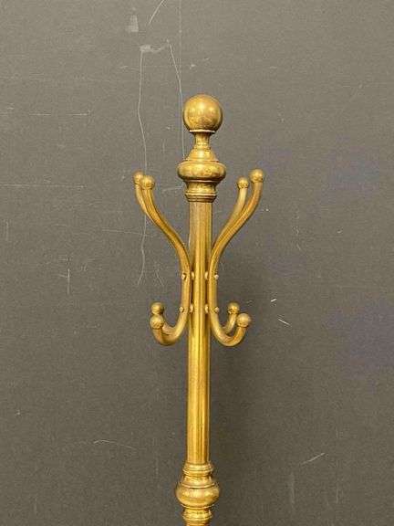 Vintage Faux Brass Rod Hat and Coat Stand