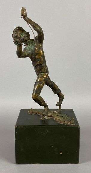 Curtis Jere Bronze Boy With Kite Sculpture