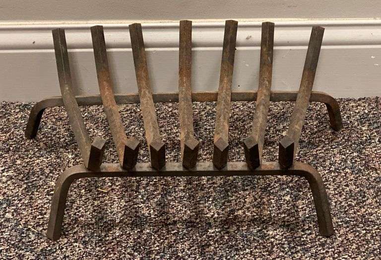 Antique Wrought Iron Fireplace Log Holder