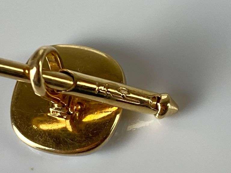 Pair of 14K Gold Onyx Cufflinks